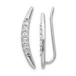 14k White Gold 1/5 carat Lab Grown Diamond VS/SI+ G+ Complete Ear Climber