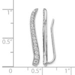 14k White Gold 1/2 carat Lab Grown Diamond VS/SI+ G+ Complete Ear Climber - Image 4