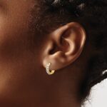 10k Diamond Hinged Hoop Earrings - Image 3