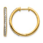 10k Diamond Hinged Hoop Earrings