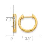 10k Diamond Hinged Hoop Earrings - Image 4