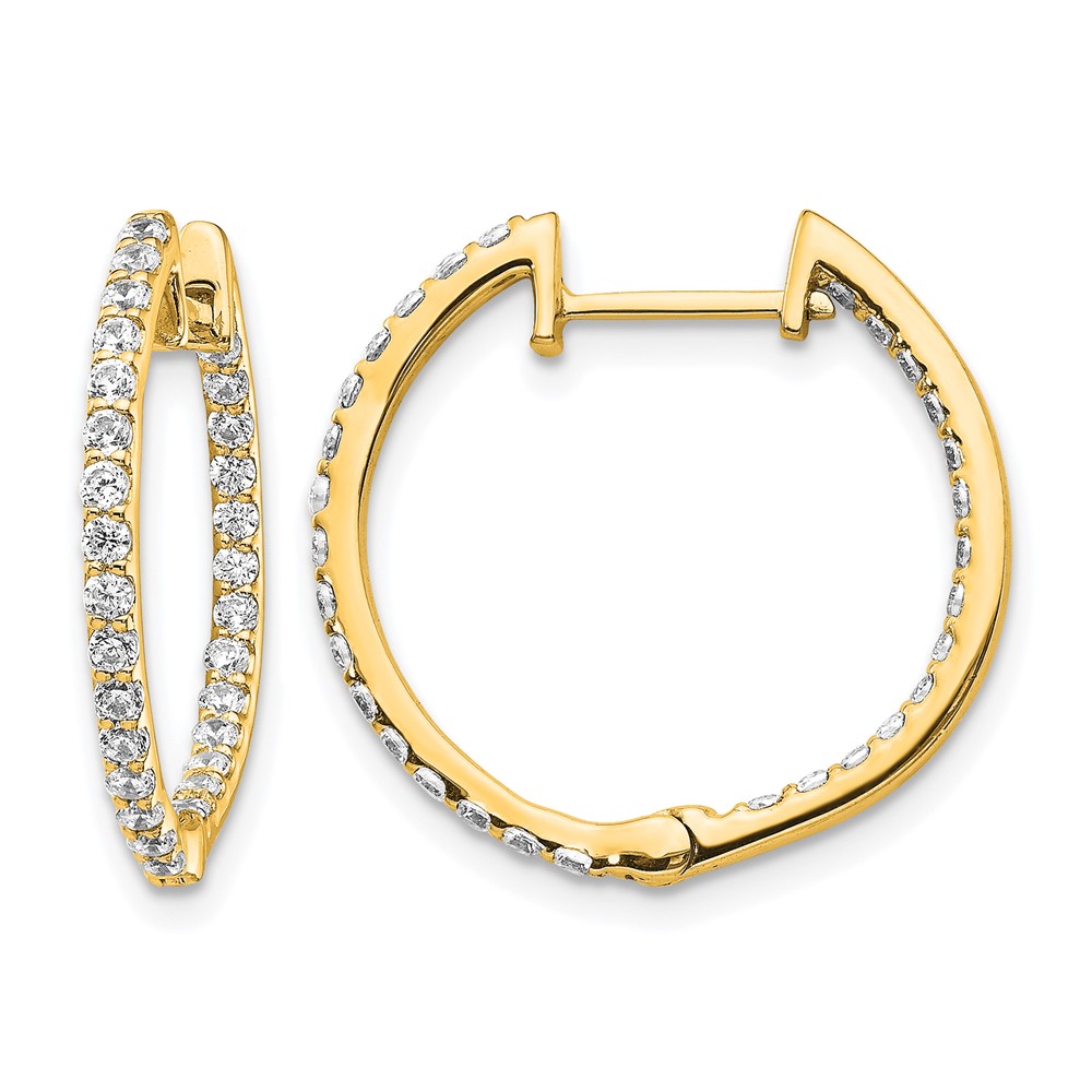 EM5425-075-YA.jpg 14k Diamond In/Out Hinged Hoop Earrings - Image 1