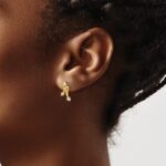 14k 1/5 carat Diamond 2-Stone Post Earrings - Image 3