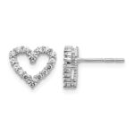 10k White Gold 1/2 carat Lab Grown Diamond VS/SI+ G+ Complete Heart Post Earrings