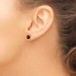 14k Garnet Post Earrings - Image 3