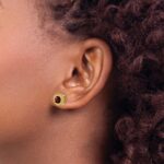 10k Cushion Garnet Earrings - Image 3