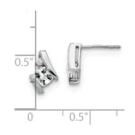 Sterling Silver Antique Cushion White Topaz and Diamond Earrings - Image 4