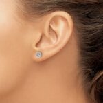 10k White Gold Diamond Earring Jackets - Image 3