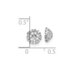 10k White Gold Diamond Earring Jackets - Image 4
