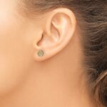 14k 1/10 carat Diamond Circle Earring Jackets - Image 3