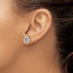 10k White Gold Diamond Earring Jackets - Image 3