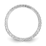 14k White Gold 1/2 carat Lab Grown Diamond VS/SI+ G+ Complete Size 7 Shared Prong Eternity Band - Image 2