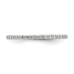 14k White Gold 1/2 carat Lab Grown Diamond VS/SI+ G+ Complete Size 8 Shared Prong Eternity Band - Image 5