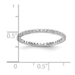 14k White Gold 1/2 carat Lab Grown Diamond VS/SI+ G+ Complete Size 8 Shared Prong Eternity Band - Image 3