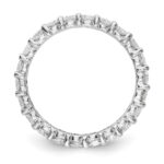 14k White Gold 2 carat Lab Grown Diamond VS/SI+ G+ Complete Size 6 Shared Prong Eternity Band - Image 2