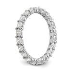 14k White Gold 2 carat Lab Grown Diamond VS/SI+ G+ Complete Size 6 Shared Prong Eternity Band - Image 6
