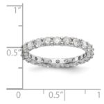 14k White Gold 2 carat Lab Grown Diamond VS/SI+ G+ Complete Size 7 Shared Prong Eternity Band - Image 3