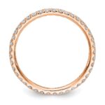 14k Rose Gold 1/2 carat Lab Grown Diamond VS/SI+ G+ Complete Size 9 Shared Prong Eternity Band - Image 2