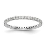 14k White Gold 1/2 carat Lab Grown Diamond VS/SI+ G+ Complete Size 4.5 Shared Prong Eternity Band