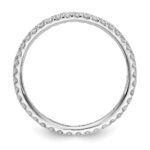 14k White Gold 1/2 carat Lab Grown Diamond VS/SI+ G+ Complete Size 9 Shared Prong Eternity Band - Image 2