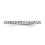 14k White Gold 1/2 carat Lab Grown Diamond VS/SI+ G+ Complete Size 8.5 Shared Prong Eternity Band - Image 5