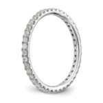 14k White Gold 1/2 carat Lab Grown Diamond VS/SI+ G+ Complete Size 4 Shared Prong Eternity Band - Image 6