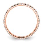 True Origin 14K Rose Gold 1/2 carat Lab Grown Diamond VS+ F+ Size 8 Complete Eternity Band - Image 2