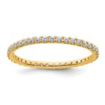 True Origin 14K Yellow Gold 1/2 carat Lab Grown Diamond VS+ F+ Size 8 Complete Eternity Band