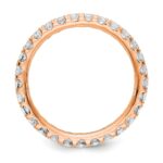14k Rose Gold 1 carat Lab Grown Diamond VS/SI+ G+ Complete Size 8 Shared Prong Eternity Band - Image 2