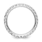 14k White Gold 1 carat Lab Grown Diamond VS/SI+ G+ Complete Size 9 Shared Prong Eternity Band - Image 2