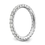 14k White Gold 1 carat Lab Grown Diamond VS/SI+ G+ Complete Size 4 Shared Prong Eternity Band - Image 6