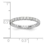 14k White Gold 1 carat Lab Grown Diamond VS/SI+ G+ Complete Size 9 Shared Prong Eternity Band - Image 3