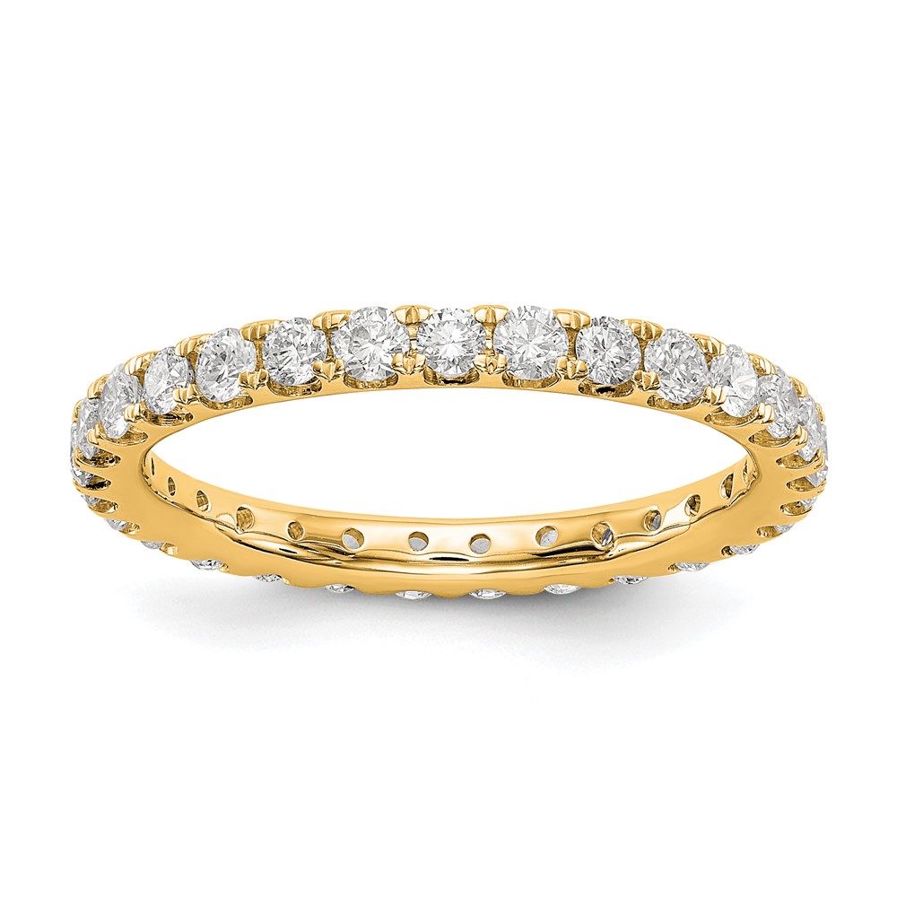ET0005-100-7Y4-9.jpg 14k 1 carat Lab Grown Diamond VS/SI+ G+ Complete Size 4 Shared Prong Eternity Band - Image 1