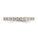 14k Rose Gold 1 1/2 carat Lab Grown Diamond VS/SI+ G+ Complete Size 6.5 Shared Prong Eternity Band - Image 4