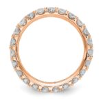 True Origin 14K Rose Gold 2 carat Lab Grown Diamond VS+ F+ Size 6 Complete Eternity Band - Image 2