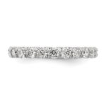 True Origin 14K White Gold 2 carat Lab Grown Diamond VS+ F+ Size 5 Complete Eternity Band - Image 3