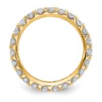 14k 2 carat Lab Grown Diamond VS/SI+ G+ Complete Size 9 Shared Prong Eternity Band - Image 2