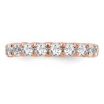 True Origin 14K Rose Gold 3 carat Lab Grown Diamond VS+ F+ Size 6 Complete Eternity Band - Image 3
