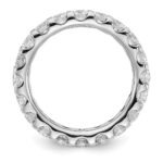 True Origin 14K White Gold 3 carat Lab Grown Diamond VS+ F+ Size 6 Complete Eternity Band - Image 2