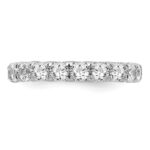 14k White Gold 3 carat Lab Grown Diamond VS/SI+ G+ Complete Size 5 Shared Prong Eternity Band - Image 4