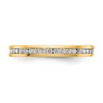 14k 1/2 carat Lab Grown Diamond VS/SI+ G+ Complete Channel Set Size 8 Eternity Band - Image 4