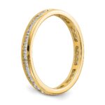 14k 1/2 carat Lab Grown Diamond VS/SI+ G+ Complete Channel Set Size 6 Eternity Band - Image 5