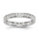 14k White Gold 1 carat Lab Grown Diamond VS/SI+ G+ Complete Channel Set Size 8 Eternity Band