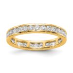 14k 1 carat Lab Grown Diamond VS/SI+ G+ Complete Channel Set Size 5.5 Eternity Band