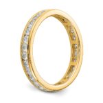 14k 1 carat Lab Grown Diamond VS/SI+ G+ Complete Channel Set Size 5.5 Eternity Band - Image 5