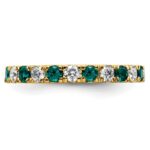 14k 3/4 carat Lab Grown Diamond VS/SI+ G+ and Lab Created Alexandrite Size 7 Eternity Band - Image 3
