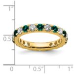 14k 1 carat Lab Grown Diamond VS/SI+ G+ and Lab Created Alexandrite Size 6.5 Eternity Band - Image 6