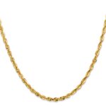 14K 4mm Ultra Diamond-cut Rope with Lobster Clasp Chain - Image 2