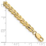 14K Polished 5mm Diamond-cut 7 inch Bracelet - Image 3