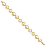 14K Diamond-cut Claddagh Circle Link 7 inch Bracelet - Image 2